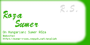 roza sumer business card